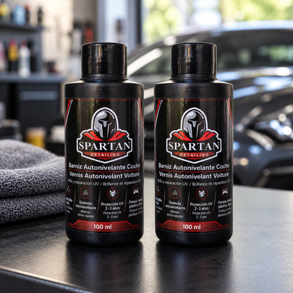 Vernis de rénovation carrosserie Spartan, 2 × 100 ml, avec microfibres